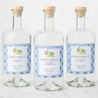 Lemon Floral Limoncello Wedding Blue Tile Italieni