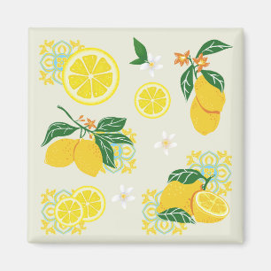 Lemon Floral Magnet