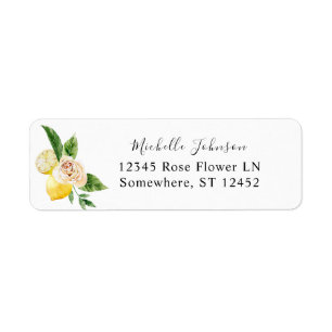 Lemon Floral Rücksendeadresse