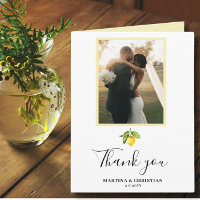 Lemon Foto Hochzeit Danke, dass Sie geklappte Kart