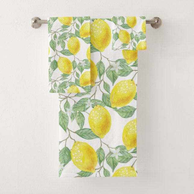 LEMON FRESH FRUIT PATTERN BADHANDTUCH SET (Insitu)