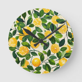 "Lemon Fresh Wristwatch" Runde Wanduhr