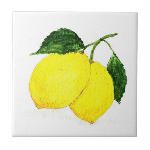 Lemon frucht Aquarellküche Keramik Tile Fliese