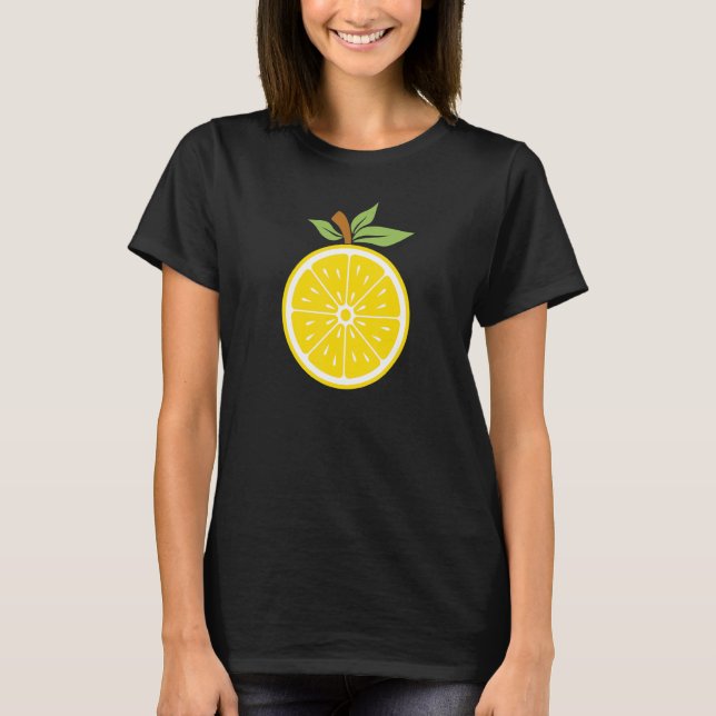 Lemon Frucht Vegan Vegetarians Slice Lemon T-Shirt (Vorderseite)