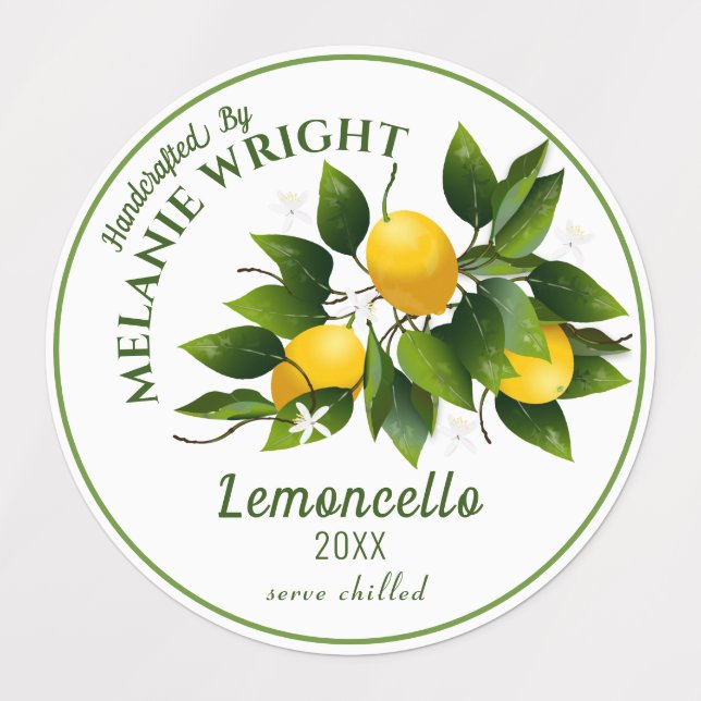 Lemon Fruchtkonserven Etiketten (Design 2)