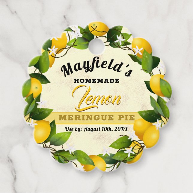 Lemon Fruchtkonserven | Jam Jar Geschenkanhänger (Vorderseite)