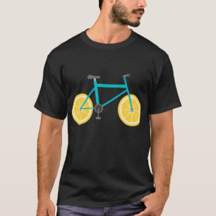 Lemon Fruit Bike Wheels Funny Cycling Food T-Shirt