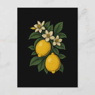 Lemon Fruit Vintag Art Lemon Farm Feiertagspostkarte