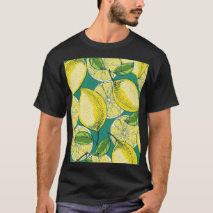 Lemon Fruit Vintag Nahtlose Illustration T-Shirt