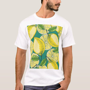 Lemon Fruit Vintag Nahtlose Illustration T-Shirt