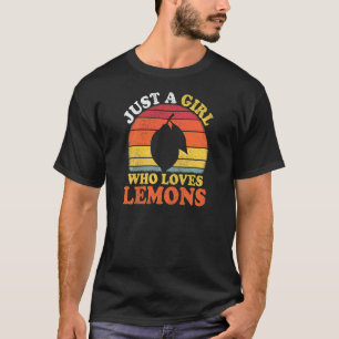 Lemon Fruit Vintag nur ein Mädchen, das Zitronen L T-Shirt