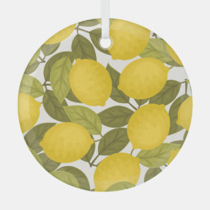 Lemon Garden: Vintag endlose Tapete Ornament Aus Glas