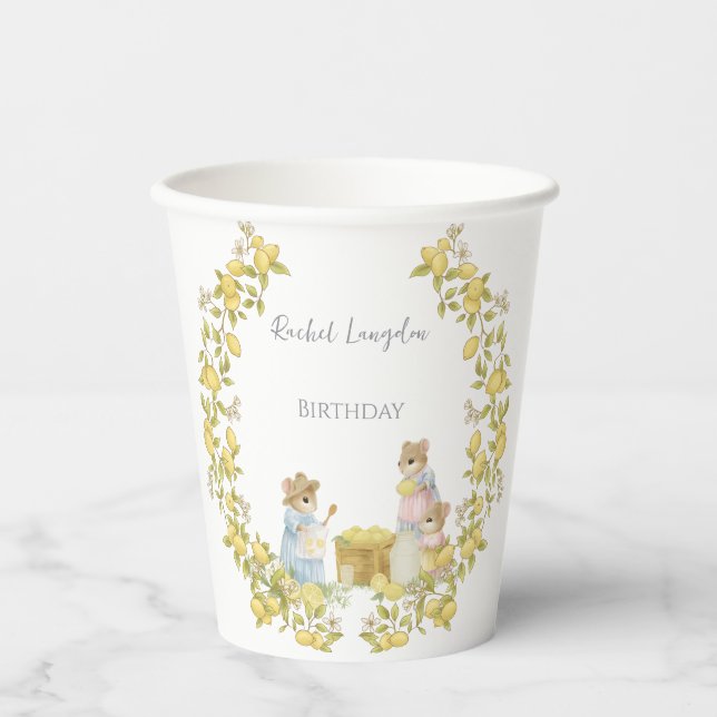 Lemon Garden with Mice  Pappbecher (Vorderseite)