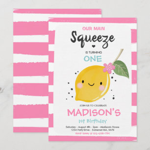 Lemon Geburtstag Einladung unser Haupt-Squeeze-Par