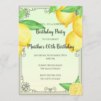 Lemon Geburtstag Einladung Zitrusfrüchte jedes Alt