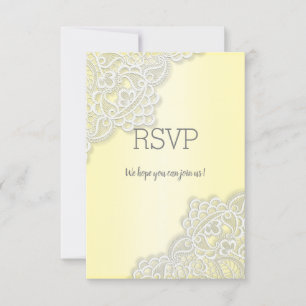 Lemon Gelb Spitzenklasse Elegantes Event uAwg Resp RSVP Karte