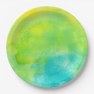 Lemon Gelb und Türkis Blau Pappteller