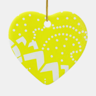 Lemon gelb zirtus grafisches Punktgeometrie Keramik Ornament