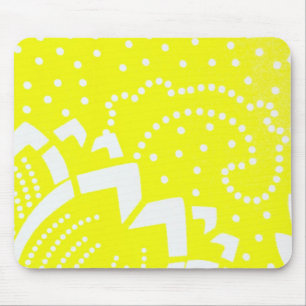 Lemon gelb zirtus grafisches Punktgeometrie Mousepad