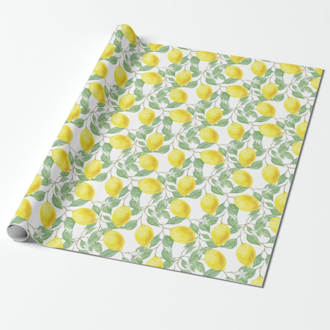 Lemon Geschenkpapier (Ungerollt)
