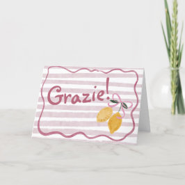 Lemon Girl Baby Shower Vielen Dank Dankeskarte