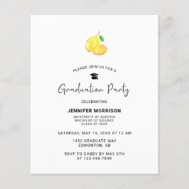 Lemon Graduation Party Elegant Simple