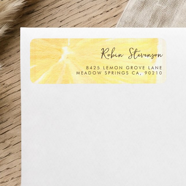 Lemon Graduation Return Address Label (Von Creator hochgeladen)