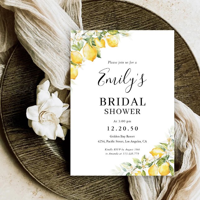 Lemon Green Citrus Bridal Dusche Einladung (Von Creator hochgeladen)