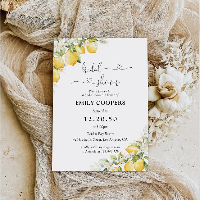 Lemon Green Citrus Bridal Dusche Einladung (Von Creator hochgeladen)