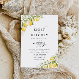 Lemon Green Citrus Hochzeitseinladung Einladung