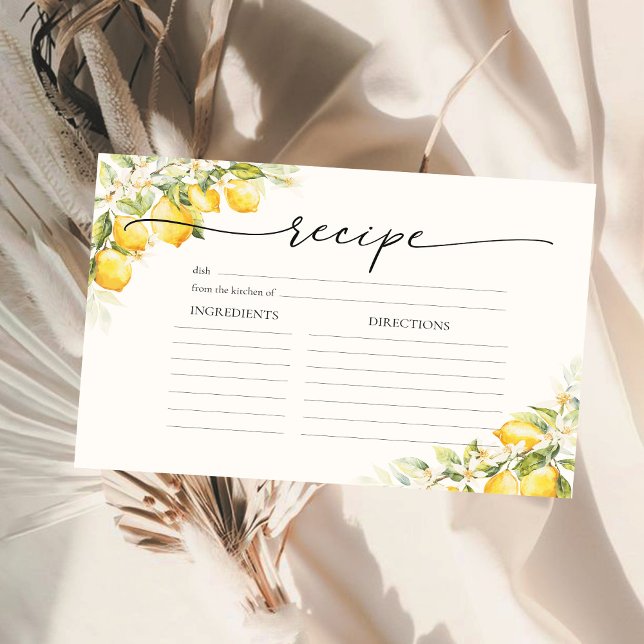 Lemon Green Citrus Large Recipe Karte (Von Creator hochgeladen)