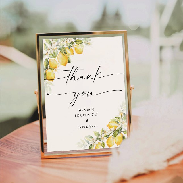 Lemon Green Citrus Wedding Vielen Dank, dass Sie u Sockelschild (Von Creator hochgeladen)