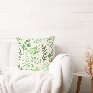 Lemon & Green Forest Throw Kissen