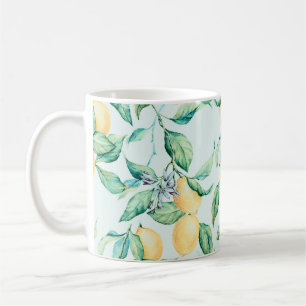Lemon Green Watercolor: Nahtlose Romantik Kaffeetasse