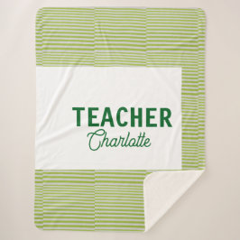 Lemon green white stripes teacher professor name c sherpadecke