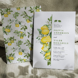 Lemon Greenery Double Graduation Party Einladung