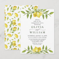 Lemon Greenery ENGAGEMENT PARTY Einladung