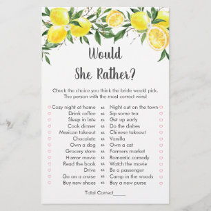 Lemon Greenery Gold würde eher Bridal Spiel