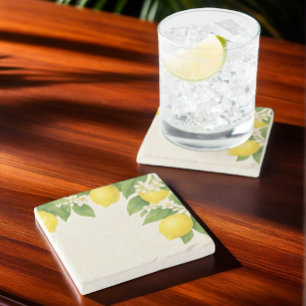 Lemon Grove Aquarell Steinuntersetzer