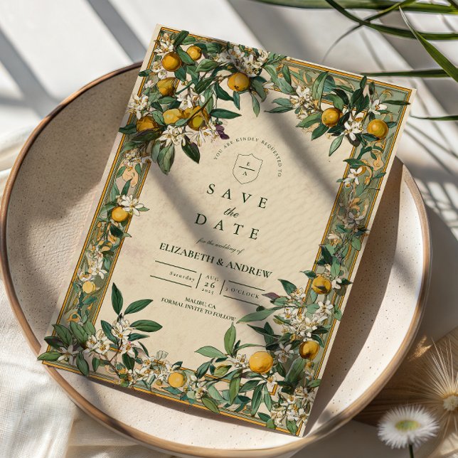 Lemon Grove Bloom Hochzeit Save The Date (Von Creator hochgeladen)