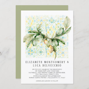Lemon Grove  Boho Botanische Hochzeit Einladung