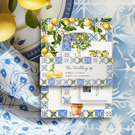 Lemon Grove Italian Country Tiles Wedding Einladungsbanderole