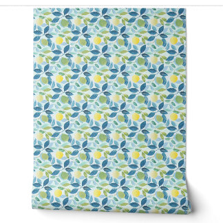 Lemon Grove Mini Blue, Green, Yellow Bio Mod Tapete