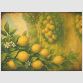 Lemon Grove Orchard Decoupage Seidenpapier