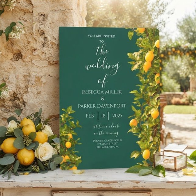 Lemon Grove Romance Einladung zur Hochzeit (Von Creator hochgeladen)