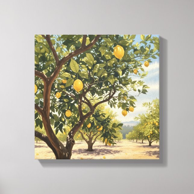 Lemon Groves Leinwanddruck (Vorderseite)