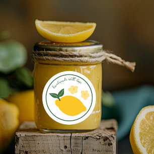 Lemon Handmade Craft Gefallen Geschenk Leckerei CU Runder Aufkleber