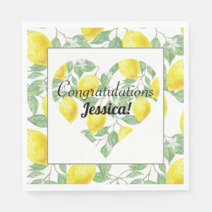 Lemon Heart Main Squeeze Theme Brautparty Serviette