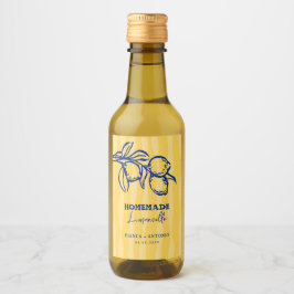 Lemon Homemade Limoncello Italian Wedding Favor Weinetikett