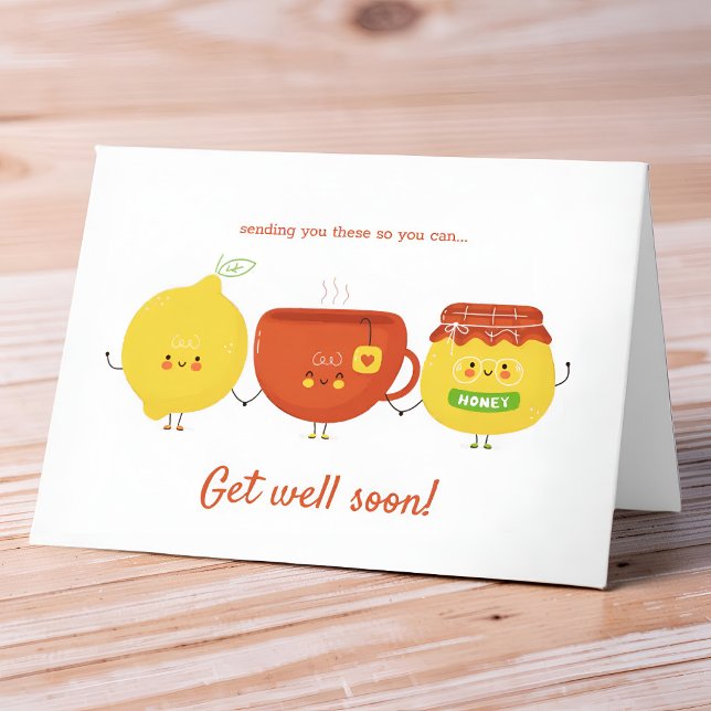 Lemon, Honey und Tee werden bald gut. Karte (Von Creator hochgeladen)